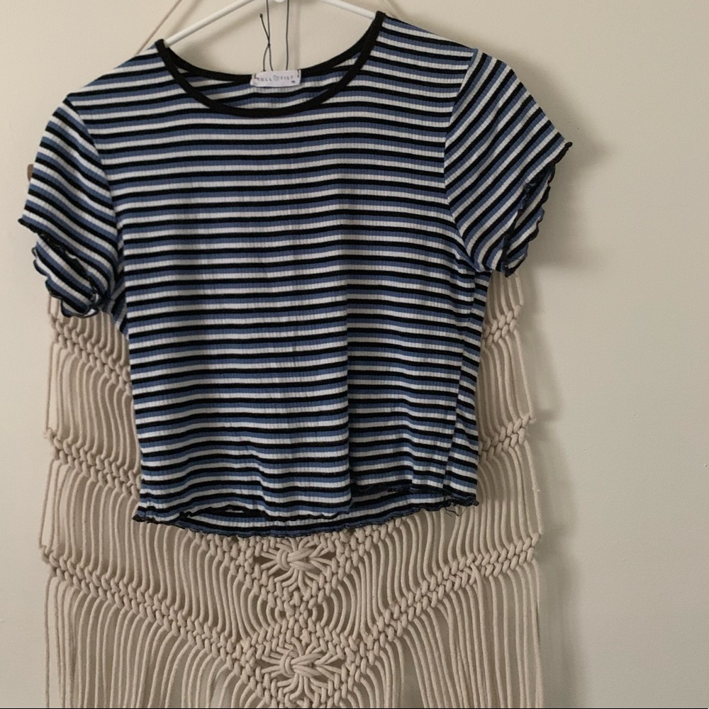 Stipe crop tee shirt